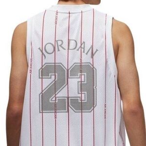 Nike Air Jordan Essentials Pinstripe Mesh Jersey White